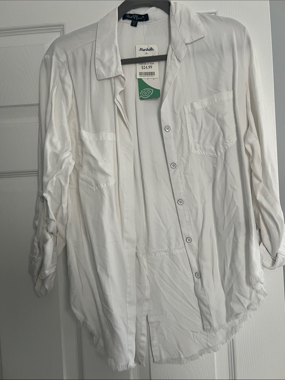 Velvet Heart White Button-Down Shirt